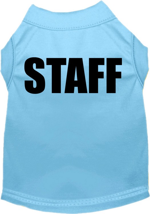 Staff Costume Screen Print Dog Shirt Baby Blue Size 6x